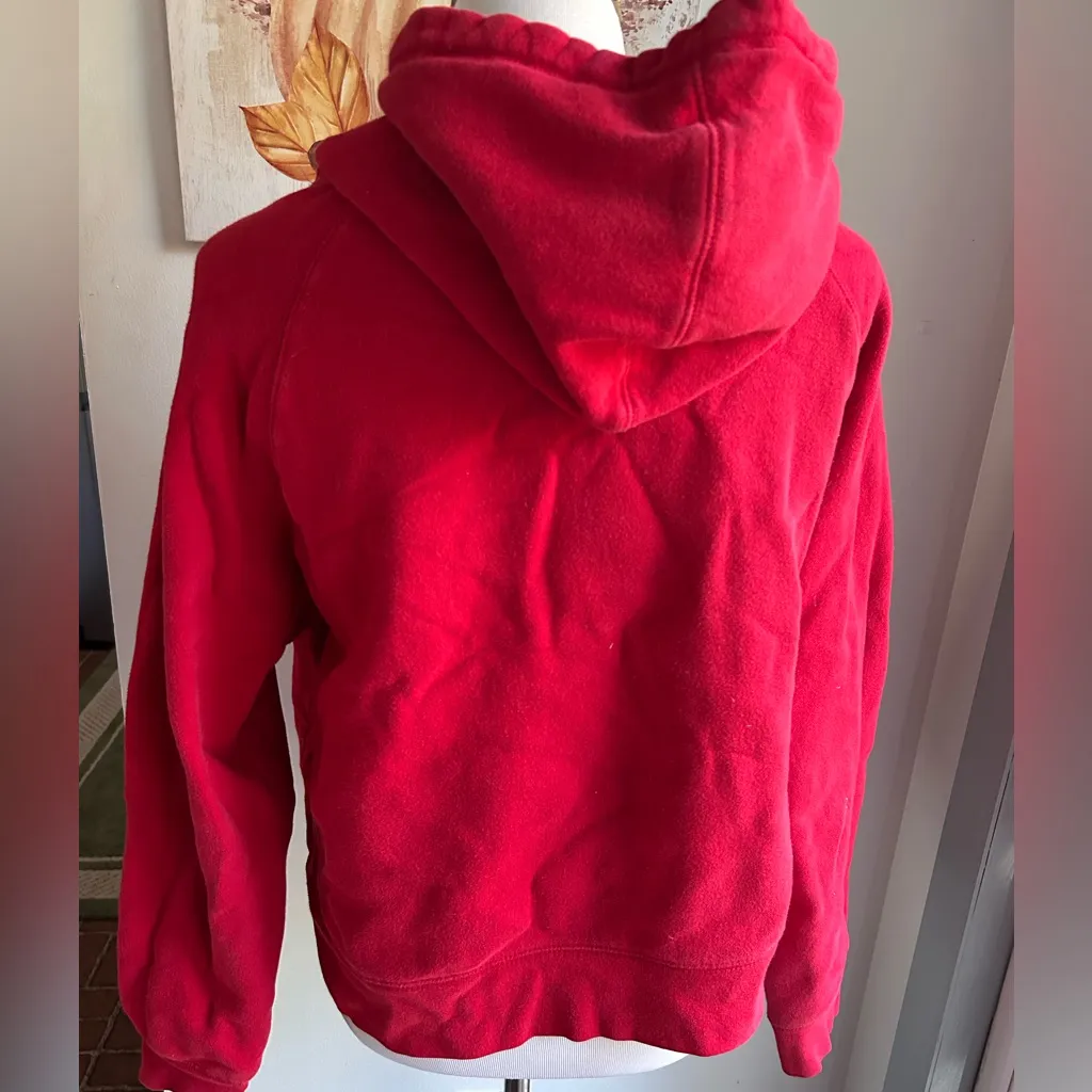 Red  Vintage Hoodie Tomboy cut Sz Lrg “varsity division champs 1987” - Image 6