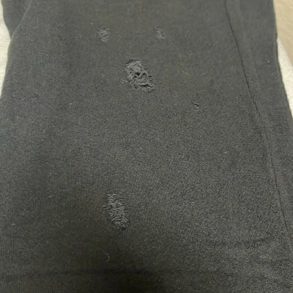 n:philanthropy Womens Large Distressed Jogger Sweatpants Black Pockets NWT - Image 5