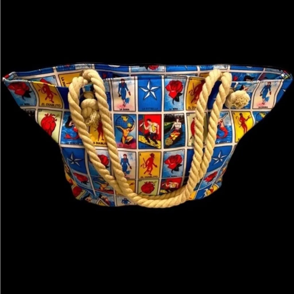 Lovely & Colorful Mexican Lottery‎ front print 14"X20" Tote bag - Image 6