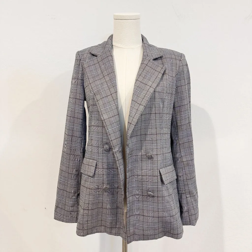 Majorelle Rhea Women's Glen Plaid Blazer Academia Office Menswear Size Small‎ - Image 3