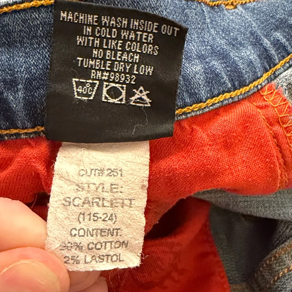 Red Engine Scarlett Blue Jeans size 27 - Image 6