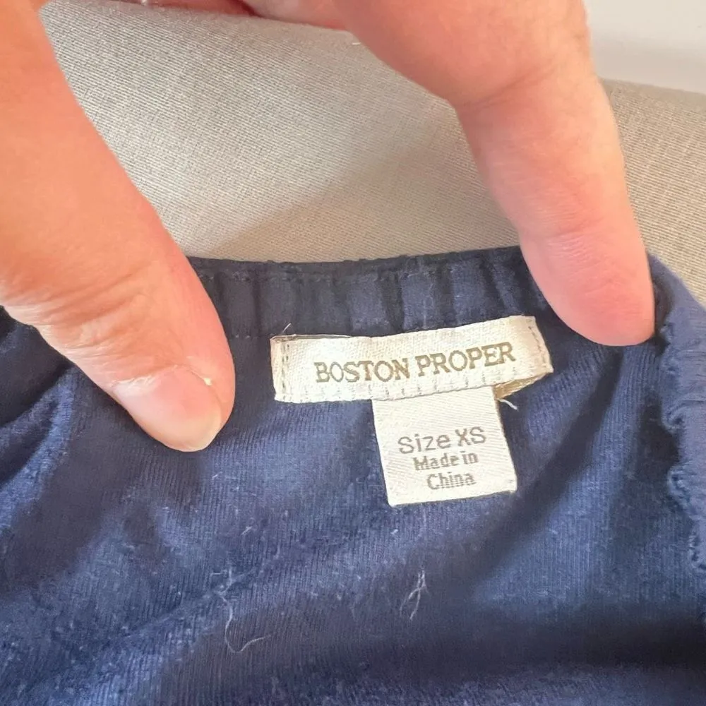 Boston proper beaded neckline halter mini tunic sundress size XS - Image 8