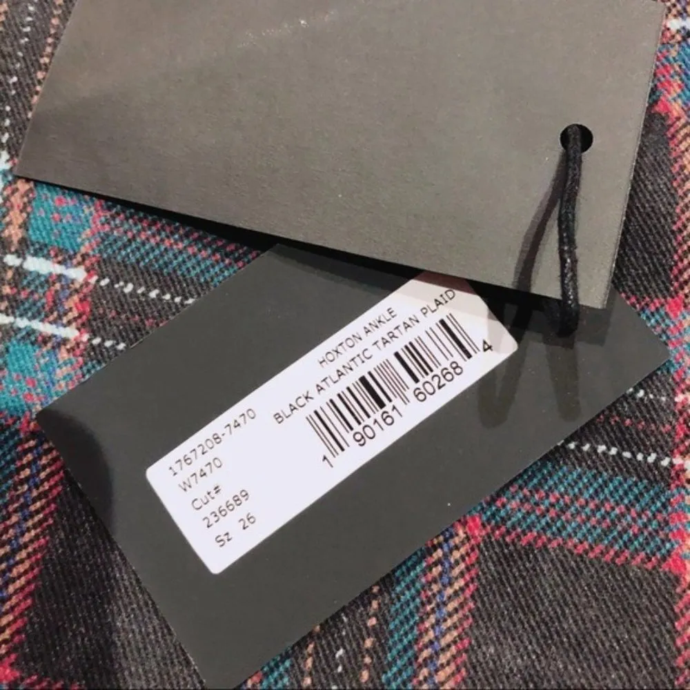 Anthropologie’s Paige Jeans Hoxton Plaid Skinny Leg Black Grey Size 26 NWT $215 - Image 11