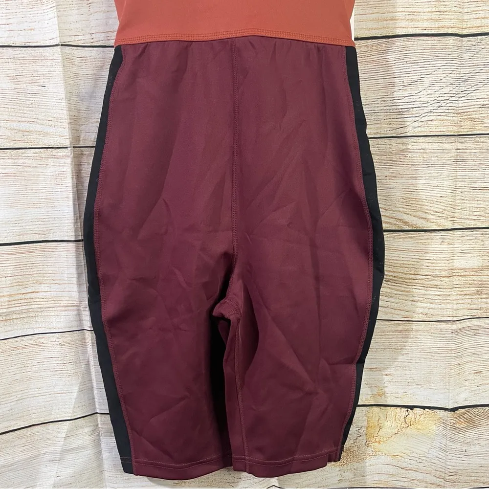 biker yoga suit open back colorblock women size XS - Image 7