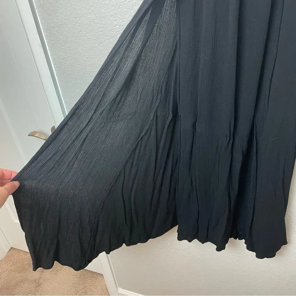 SHINESTAR Black Halter Maxi Dress with Open Lace Detail at Chest Size s - Image 4