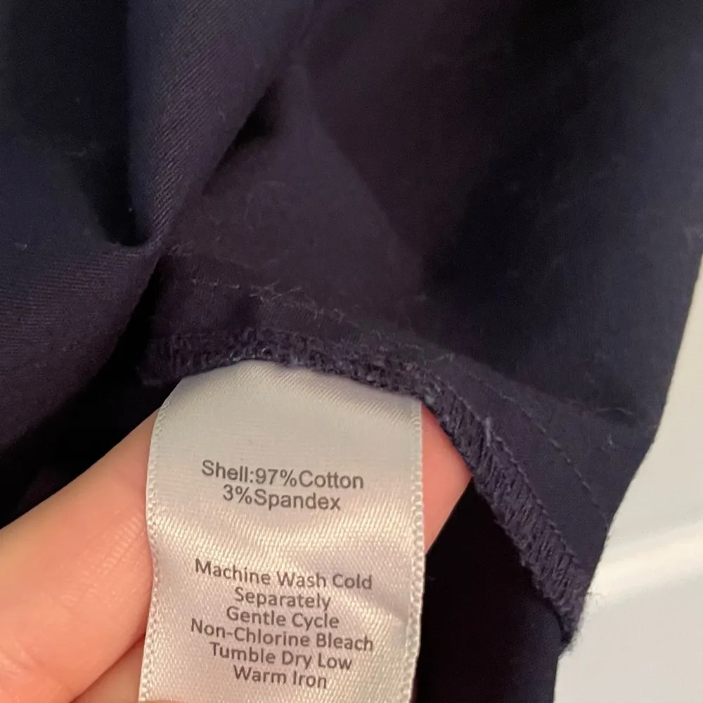 Sail to Sable Tunic Sheath Dress Sz Large Aqua Navy Blue Colorblock Cotton - Image 12