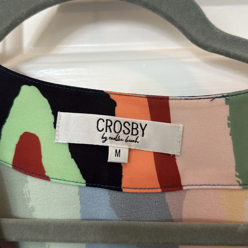 Crosby by Mollie Burch geode colorful vneck blouse - Image 4