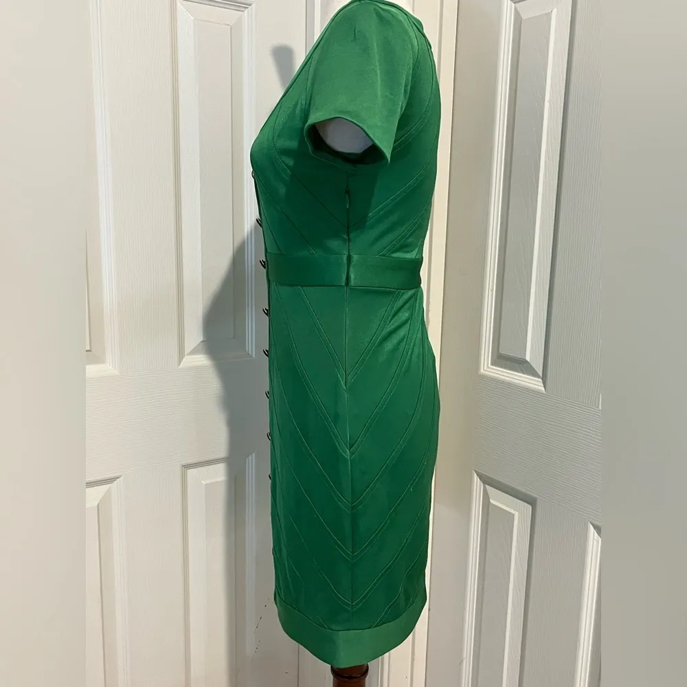 Ali Ro Emerald Green Button Sise Zip Bodycon St. Patrick’s Day Size 4 - Image 4