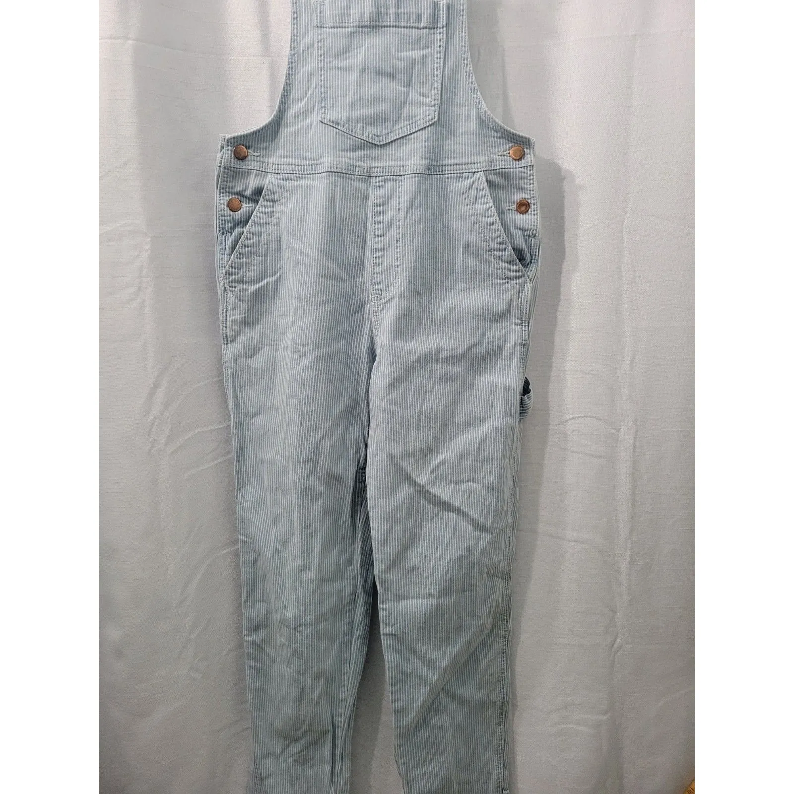 universal thread Women's Bip Overalls Striped Ligh Blue Size 00 - Image 2