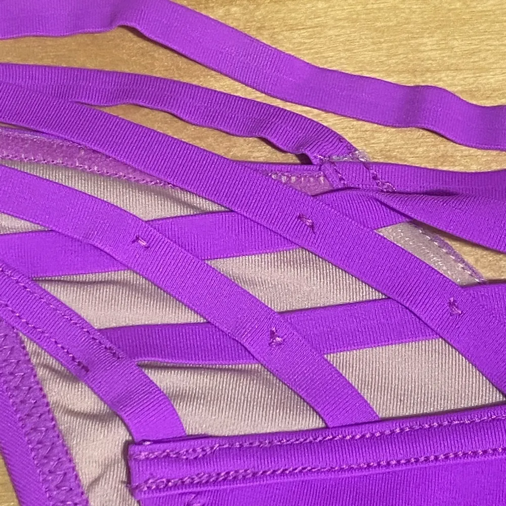 L'Agent by Agent Provocateur Melita Magenta Strappy Bikini Bottom Purple Size XS - Image 5