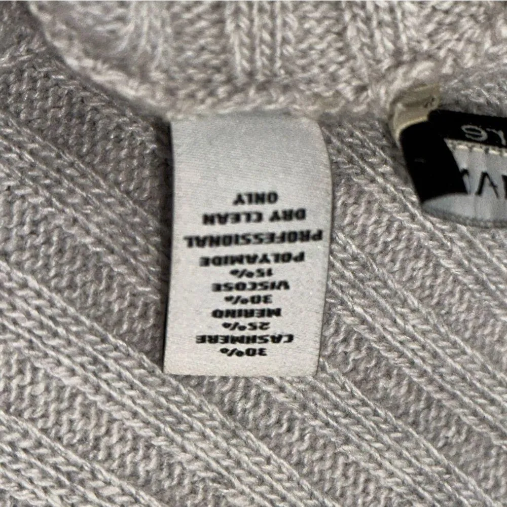 Autumn Cashmere for Bergdorf Goodman S Gray Merino Wool Open Sweater Cardigan - Image 6