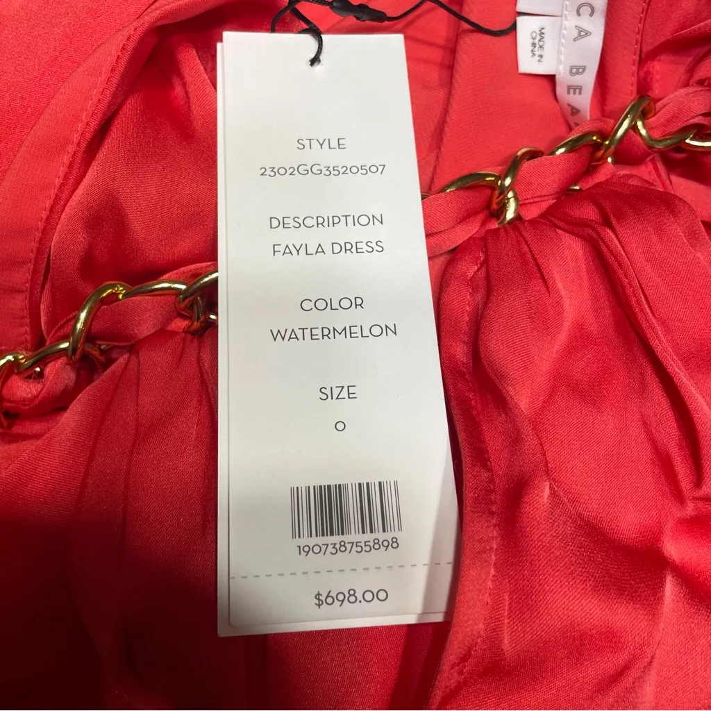 Veronica Beard Fayla Chain Link Cutout Long‎ Sleeve Midi Dress Size 0 - Image 9