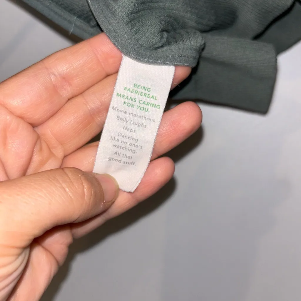 Aerie Green Ribbed Bralette - Image 4