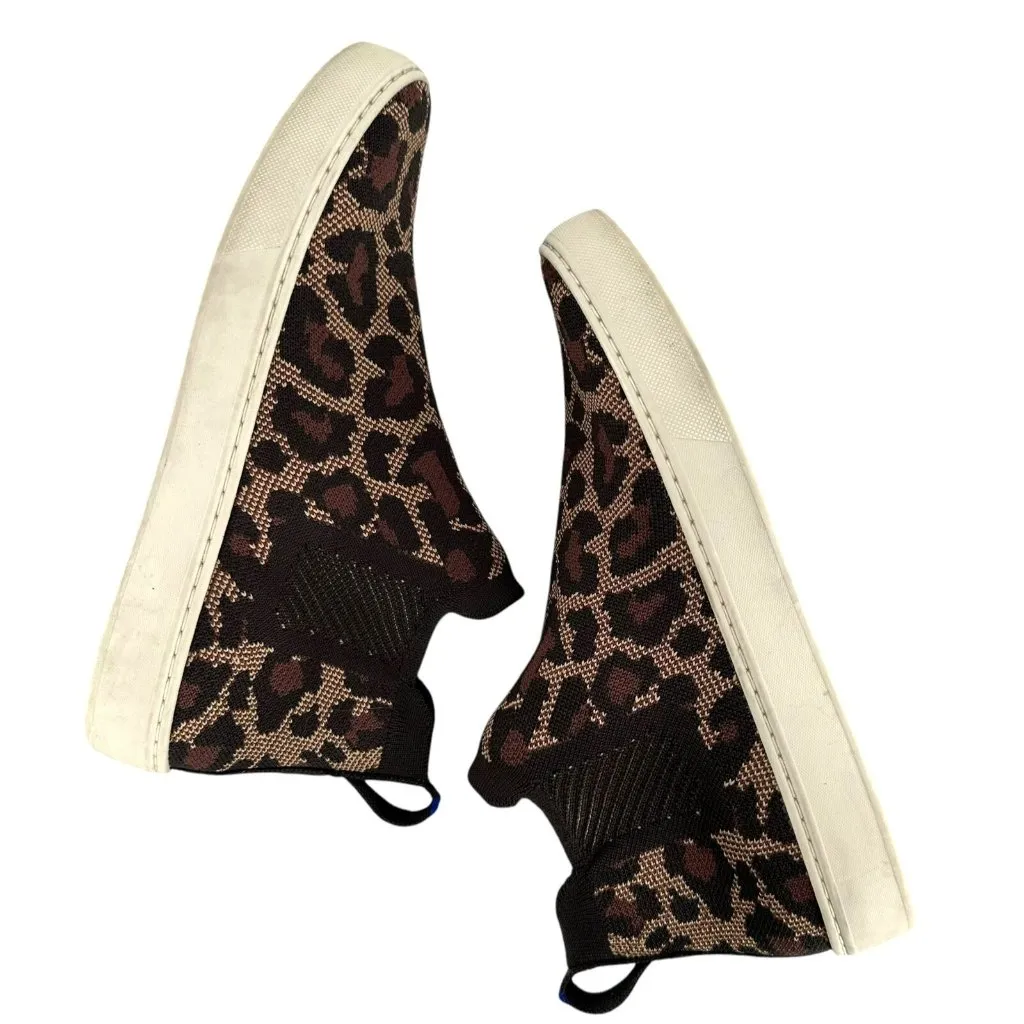 Rothy’s Chelsea Wildcat Cheetah High Top Slip On Sneaker Leopard Print Size 8 Brown - Image 5