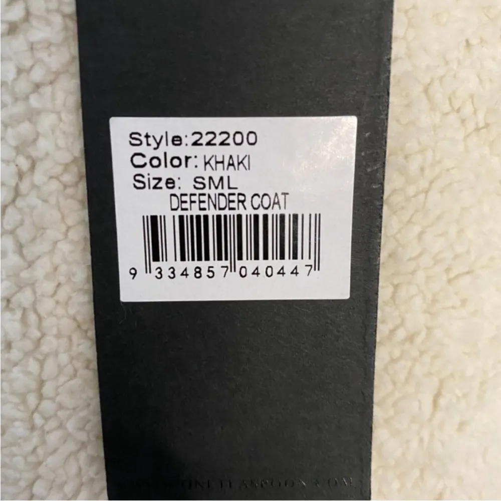 Green Patchwork Twill Utility Defender Sherpa Fur Lined Coat Small - Image 11