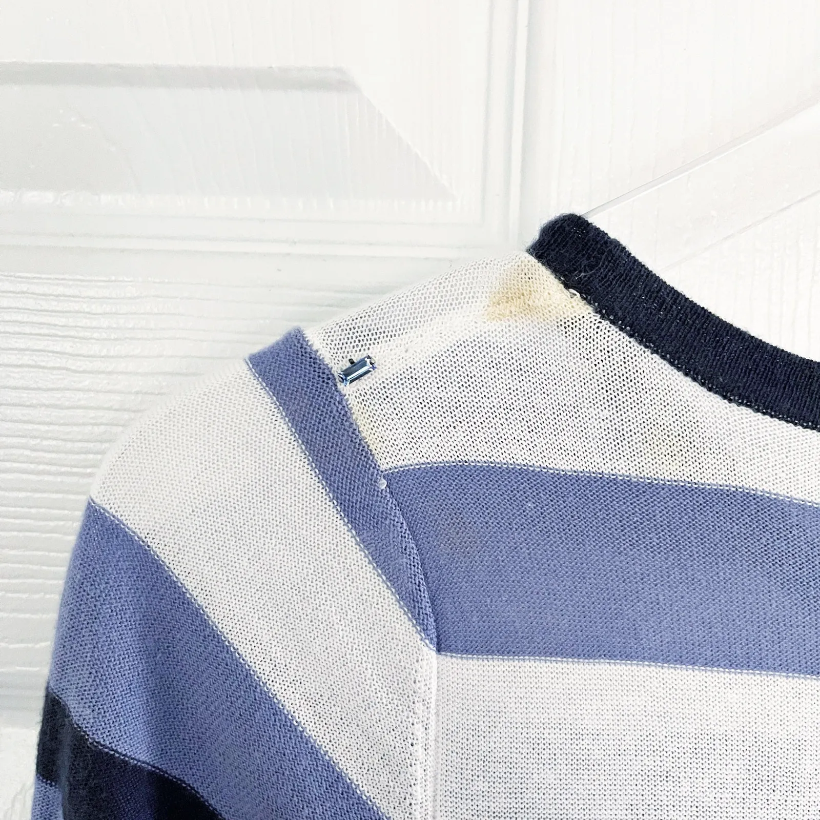 Sportmax Code Striped Sweater Dress Blue Size XS - Image 9