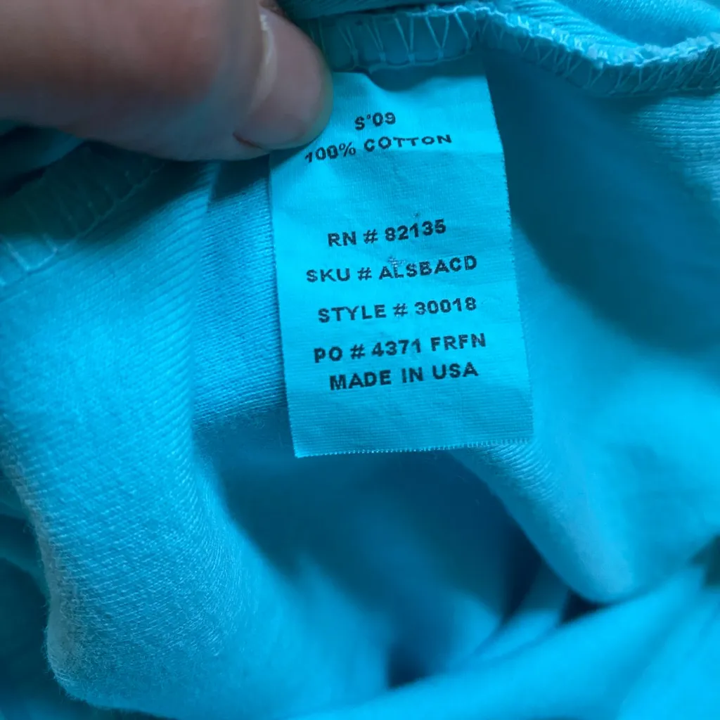 Fresh Produce Turquoise Pearl Snap Cotton Cardigan Medium Boho 2000s Indie Layer - Image 5