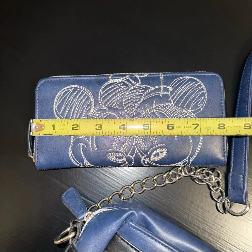 Disney kingdom boutique Blue and Black Disney sketch Bag with wallet - Image 4