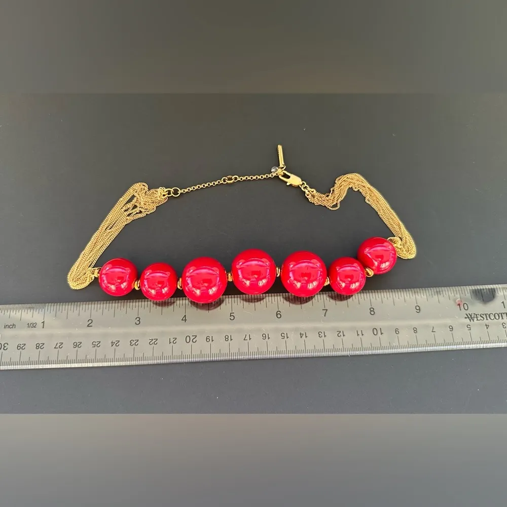 Kenneth Cole Red Beaded Necklace - Image 11