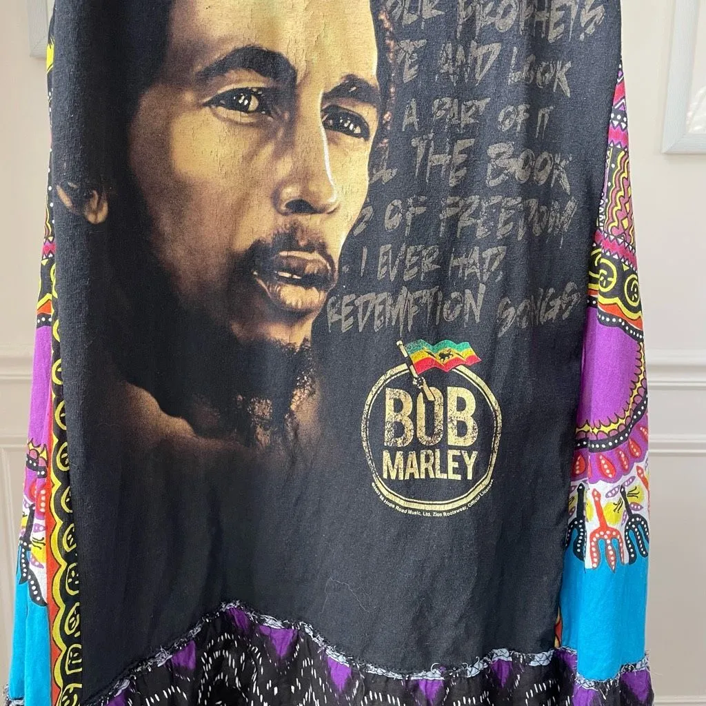 Bob Marley Swing Tank Mini Dress Tunic S Black - Image 4