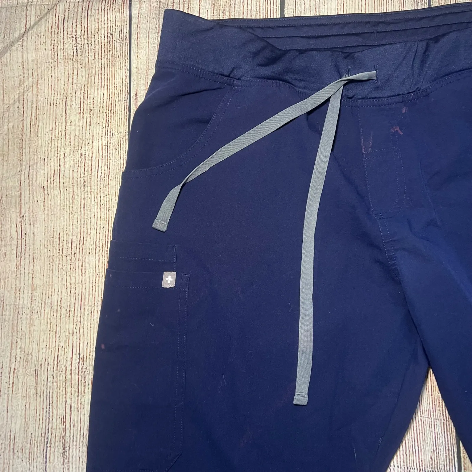 Figs Kade Cargo Scrub Pants Womens Large Tall Blue Technical Collection T21004 - Image 4