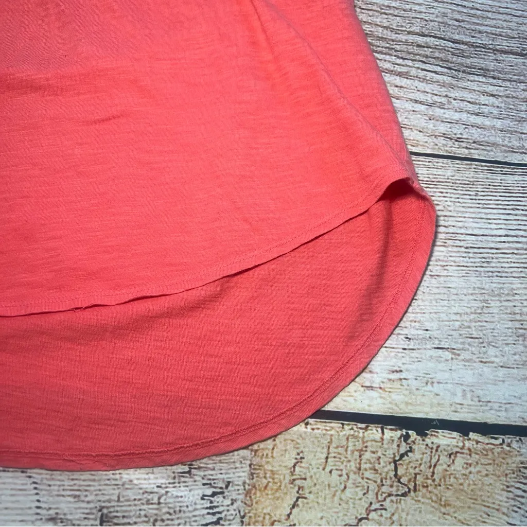 Eileen Fisher 100% Organic Cotton‎ Relaxed Stretch T-Shirt Coral Women’s Size XS - Image 3