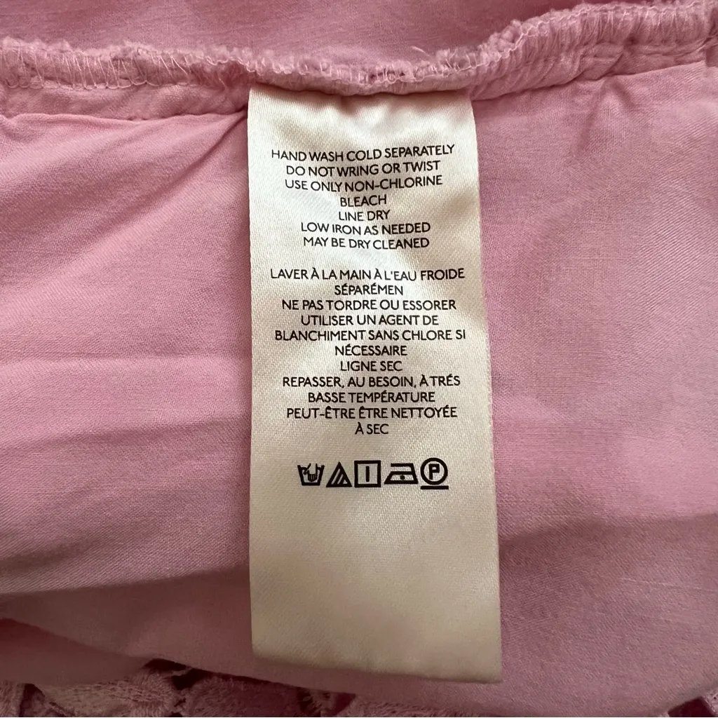 Anthropologie Maeve Women’s One Shoulder Tie Pink Lace Strapless Midi Dress Sz 6 - Image 10