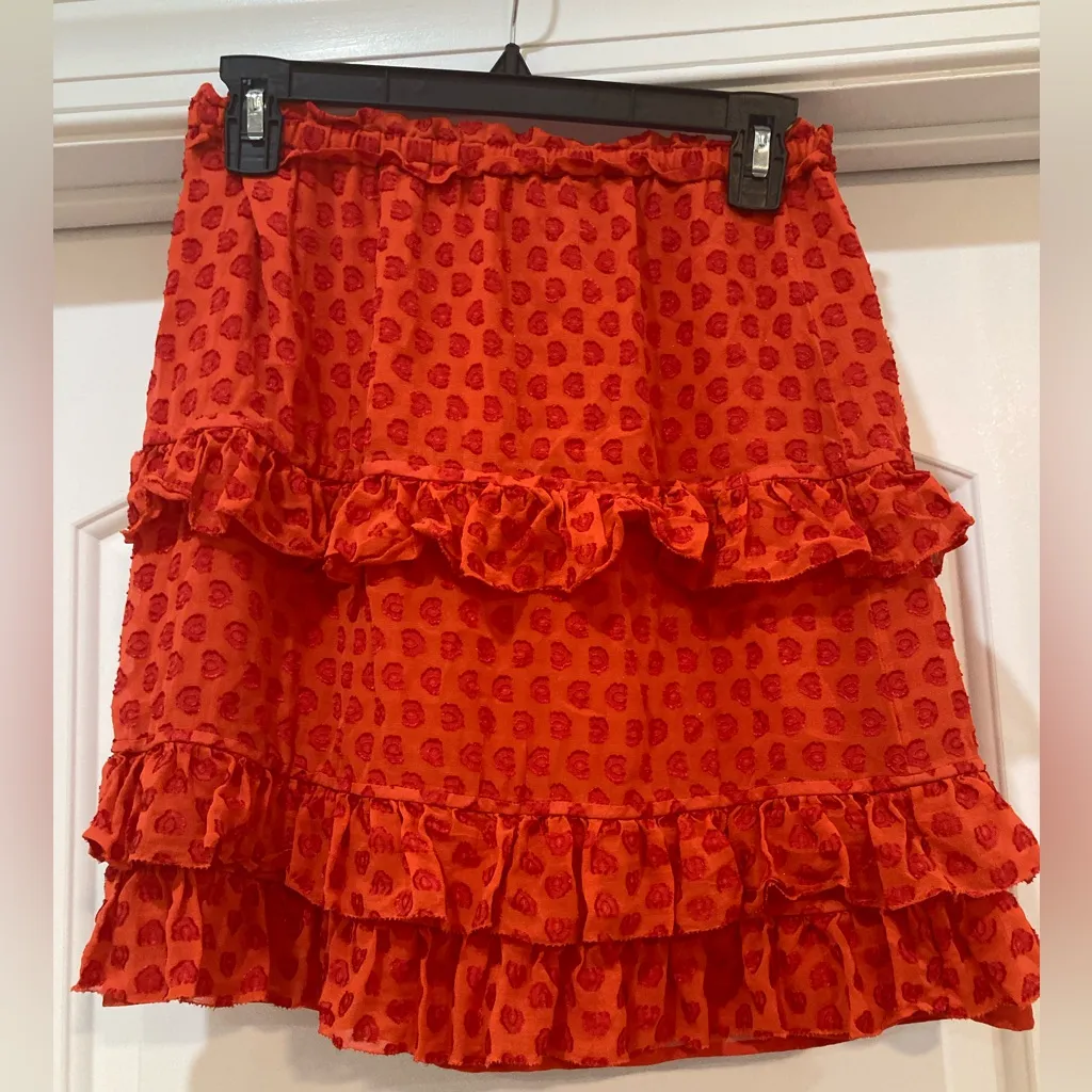 Tory Burch Vibrant Orange Mini Skirt - Image 5