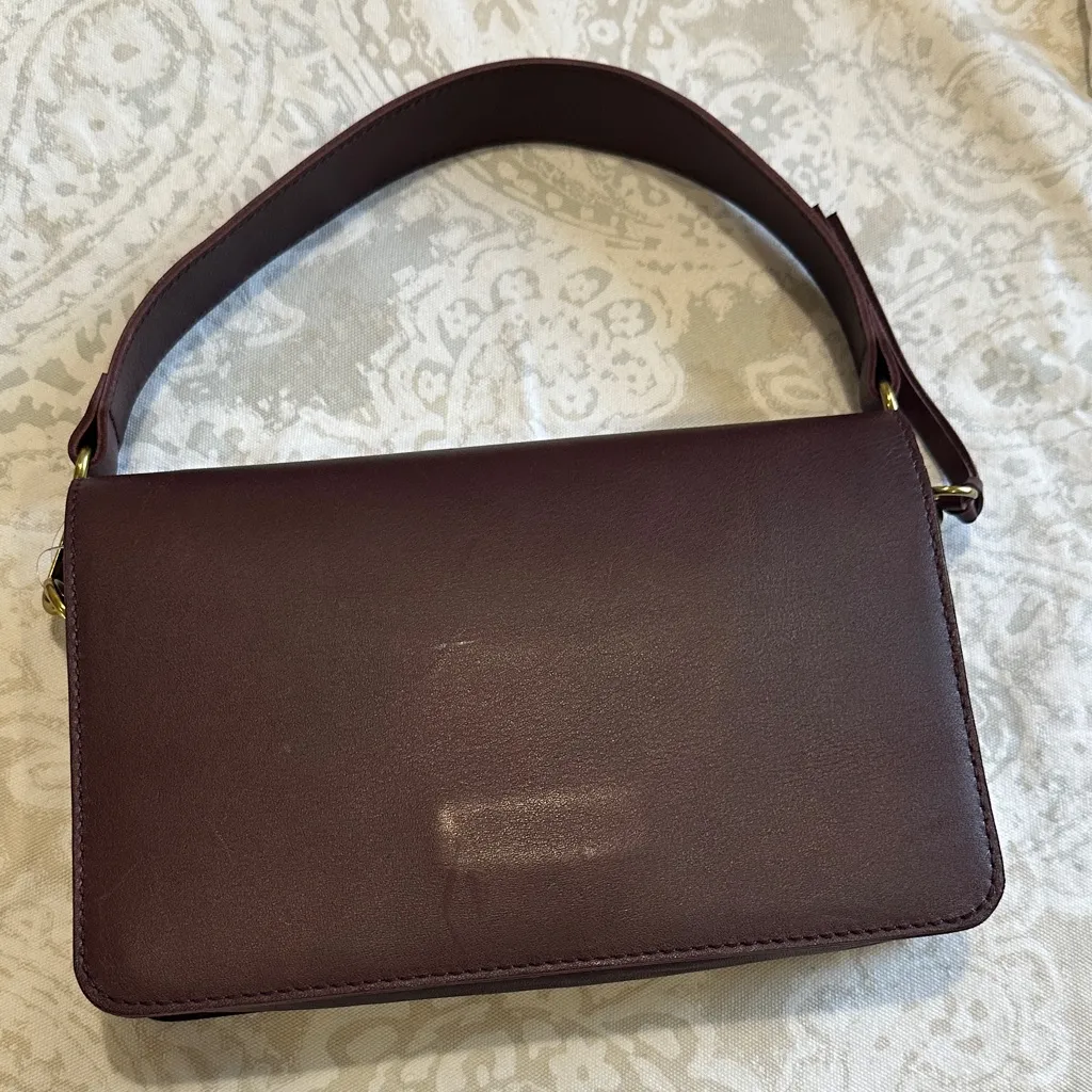 Madewell   the Flap  convertible Crossbody  Bag Dark cabernet - Image 4