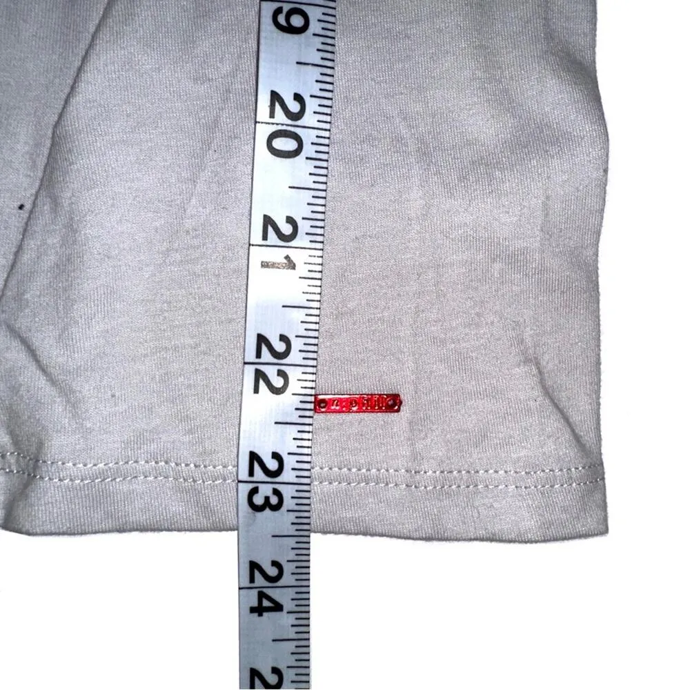 NEW N:Philanthropy Cypess Neck Cut Out Short Sleeve Gray T-Shirt M - Image 7