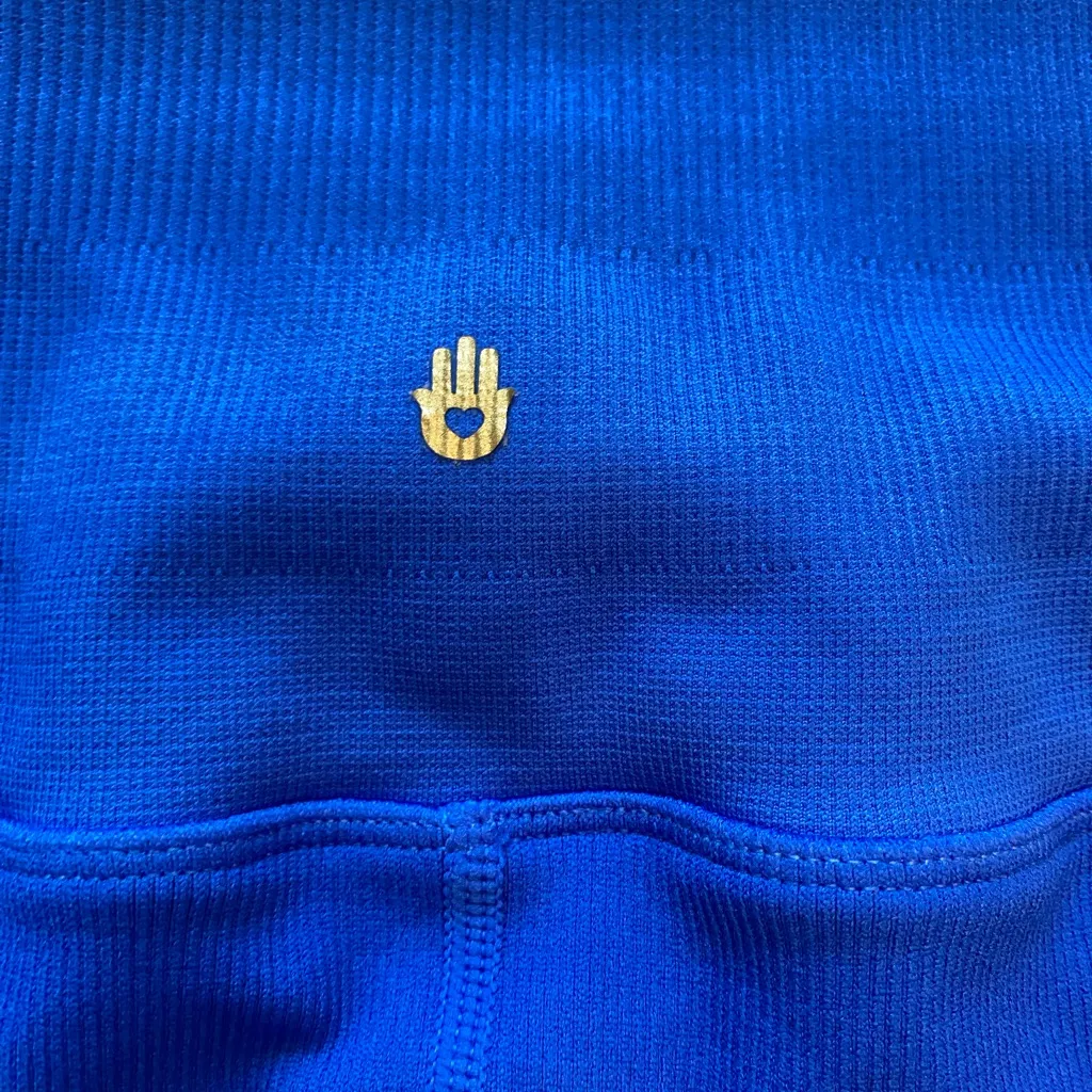 Spiritual Gangster Bright blue and white ombré Yoga leggings, size XS-Small - Image 6