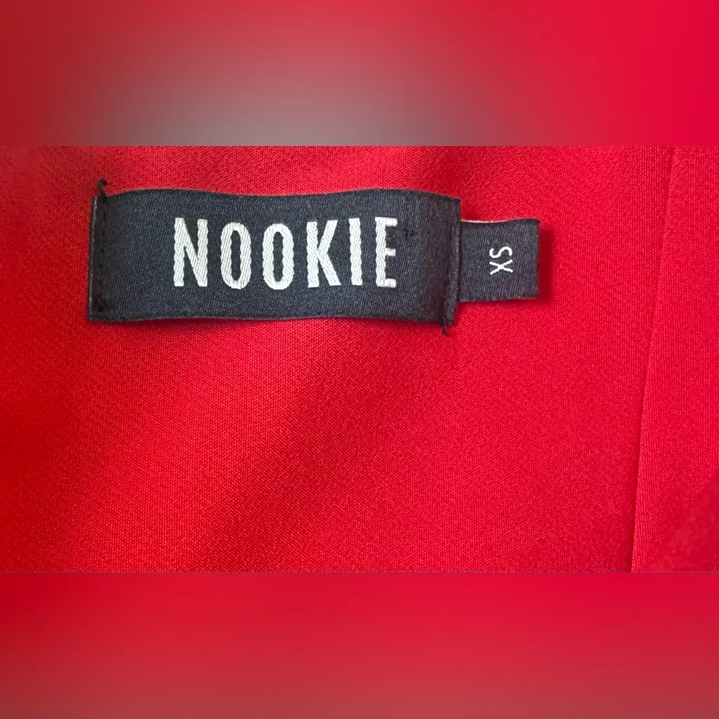 Nookie Revolve Allure Midi Corset Dress in Cherry Red size XS 2040 - Image 7