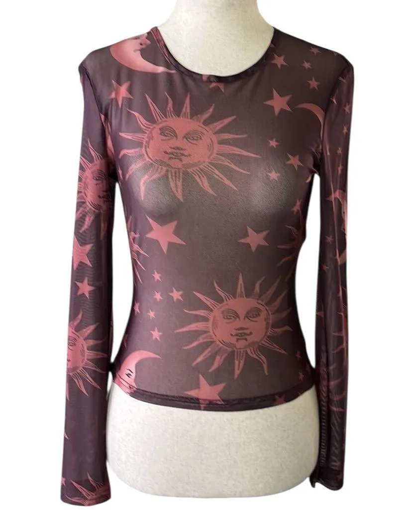 Corvelia Women's Chic Transparent Long Sleeves Sheer Top - Image 2