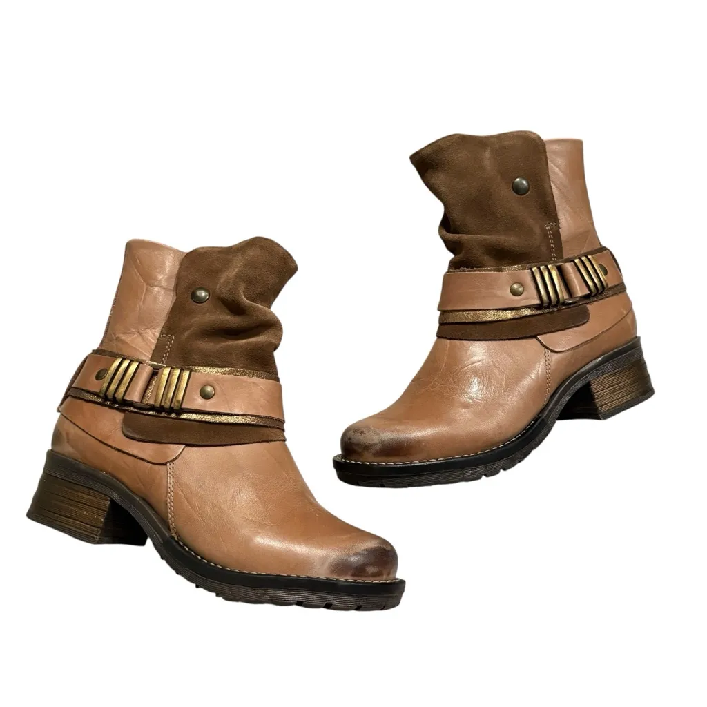 Dromedaris Kikka Leather Boot in Taupe, Sz 37 Tan - Image 2