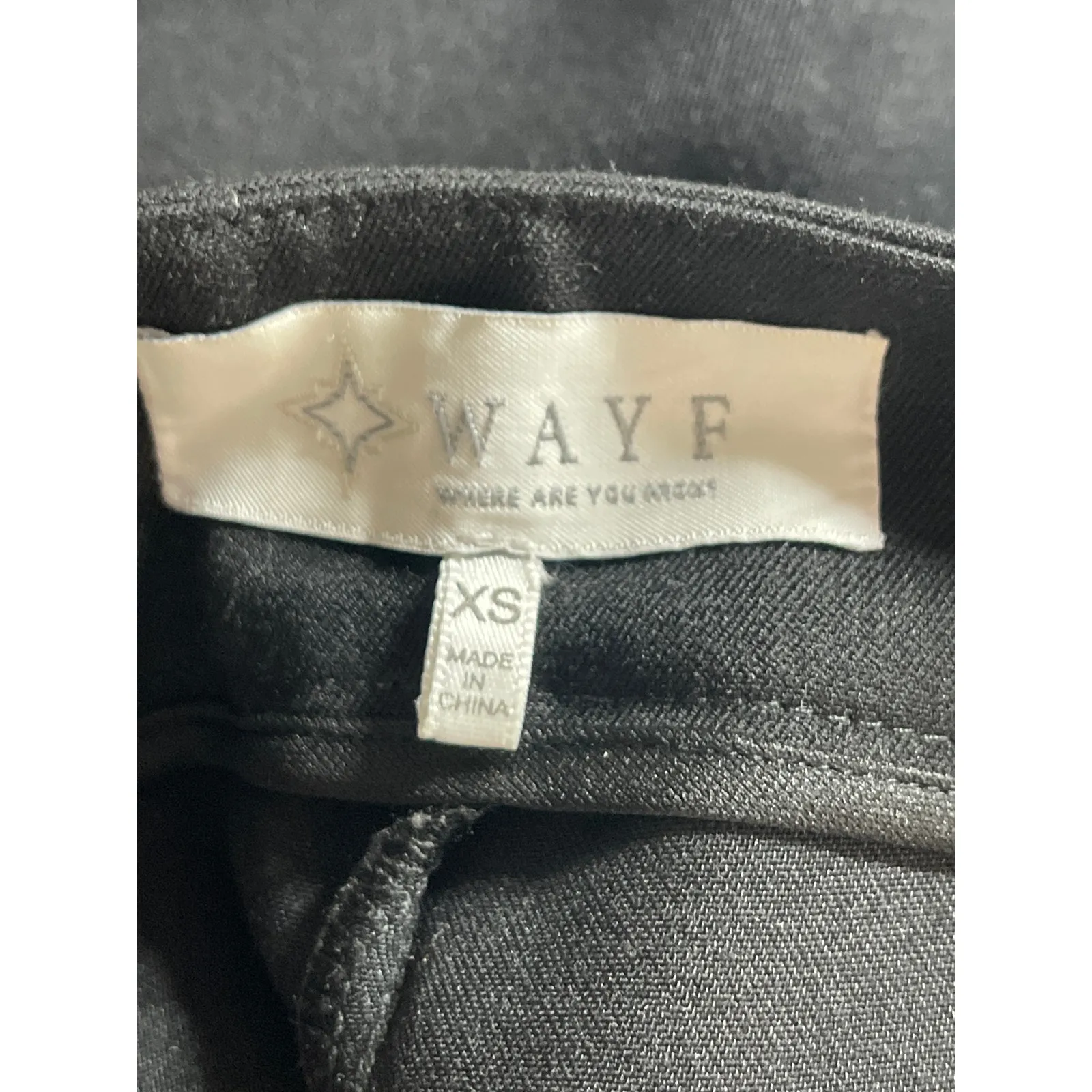 WAYF Women's Black High Rise Pleated Straight Leg Trousers Dress Pants Size XS - Image 4