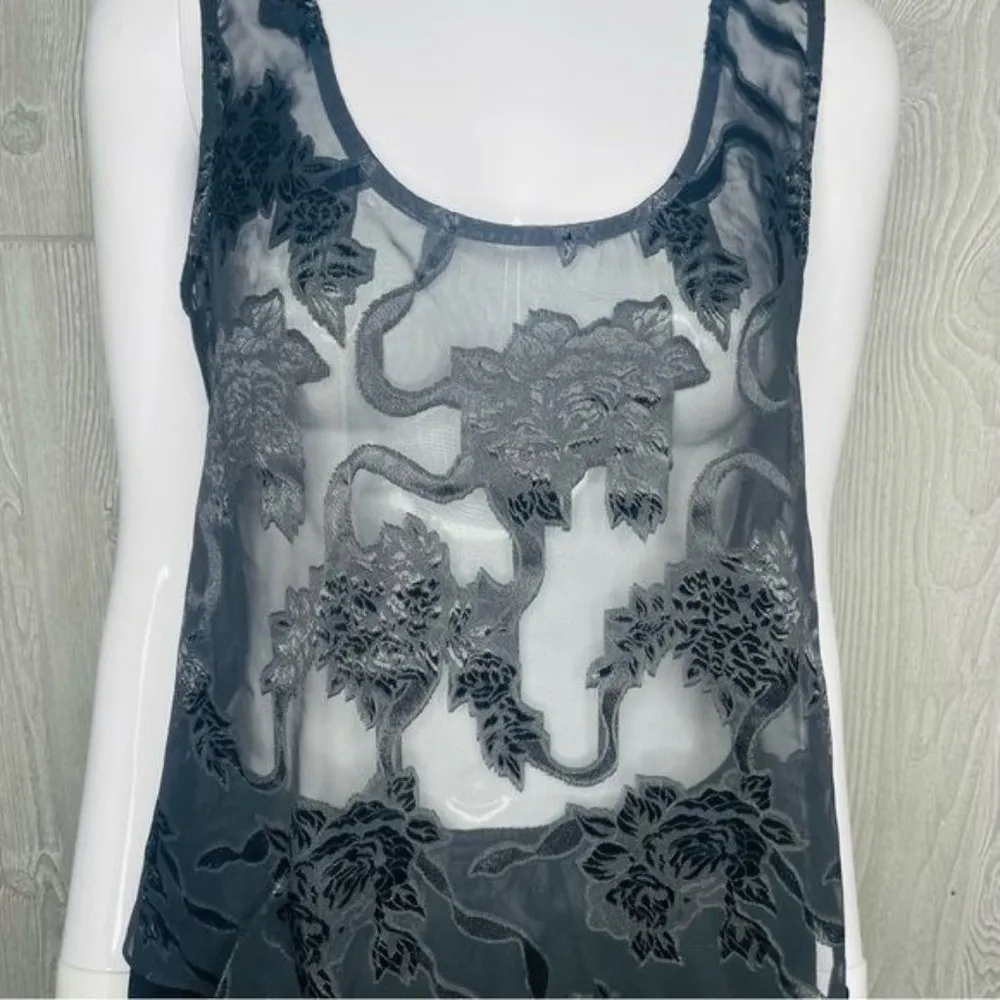 Nwt Victoria's secret Vintage silky sheer short sleeve shirt pajama set medium b - Image 8