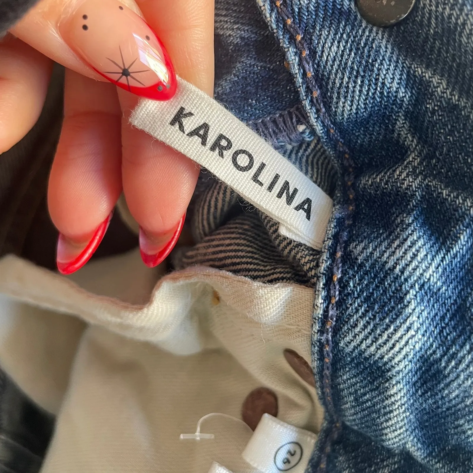 GIRLFRIEND Karolina 26 Petite Distressed Straight Leg Jeans‎ A Little More Love - Image 6