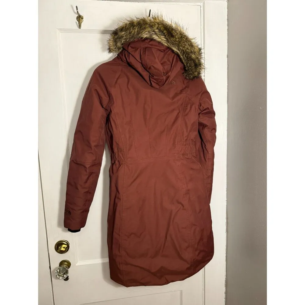 The North Face  Arctic II Maroon Red Waterproof Goose Down Parka Jacket - Image 2