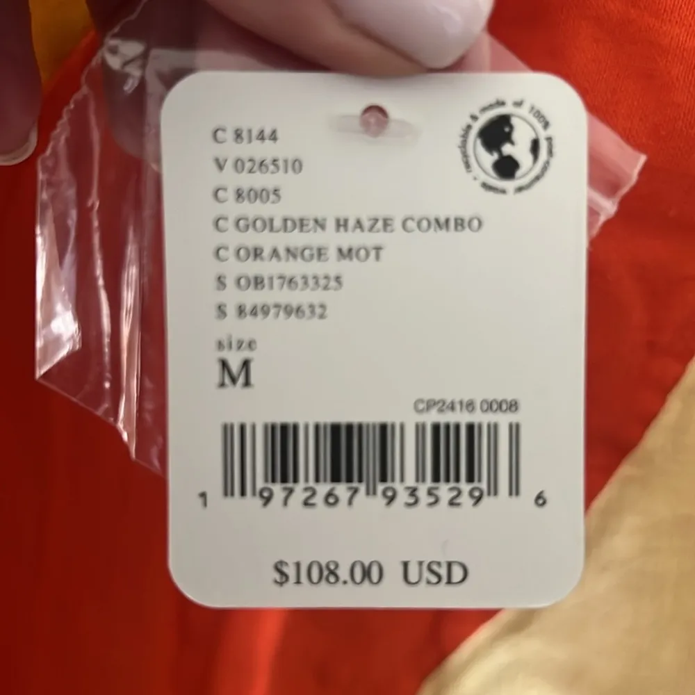 NWT free people size medium orange an yellow maxi dress - Image 9