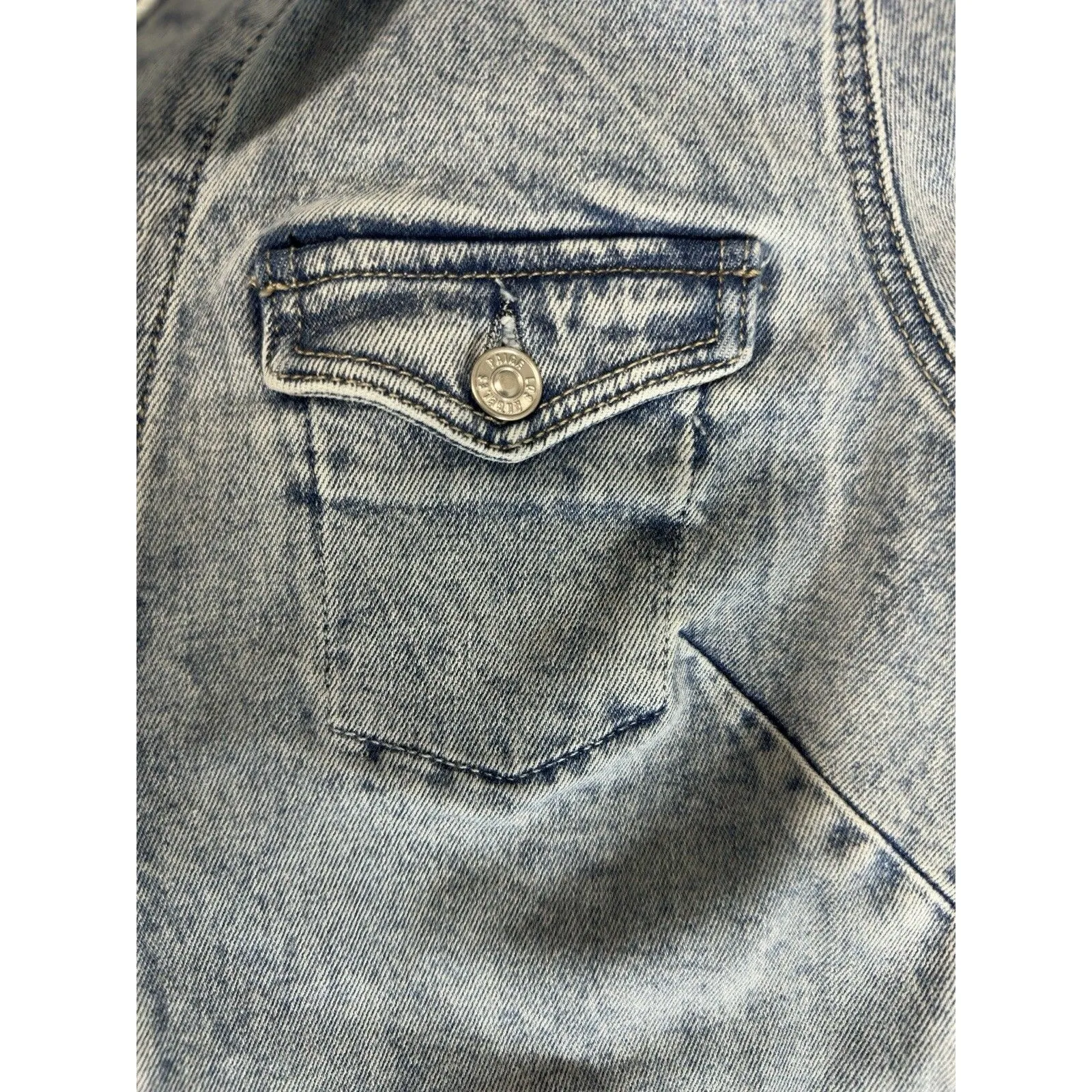 PAIGE Mayslie Denim Mini Shirt Dress Alivia Button Front Short Sleeve Sz 8 - Image 9