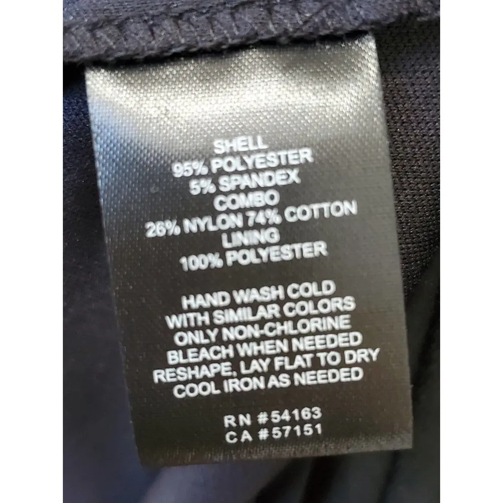 Jessica Howard Women's Black Round Neck Long Sleeve Knee Length Dress Size 14W - Image 12