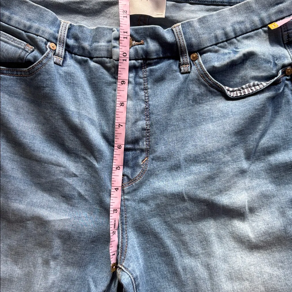 Habitual Pace High Rise Slim Straight Leg Jeans 14 W Slit Hem Coastal Cowgirl - Image 13