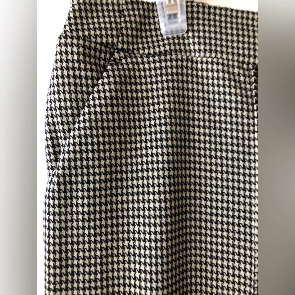 Womens Nine West Relaxed Crop Pull-On Pants XXL Camel Black Houndstooth New - Image 7