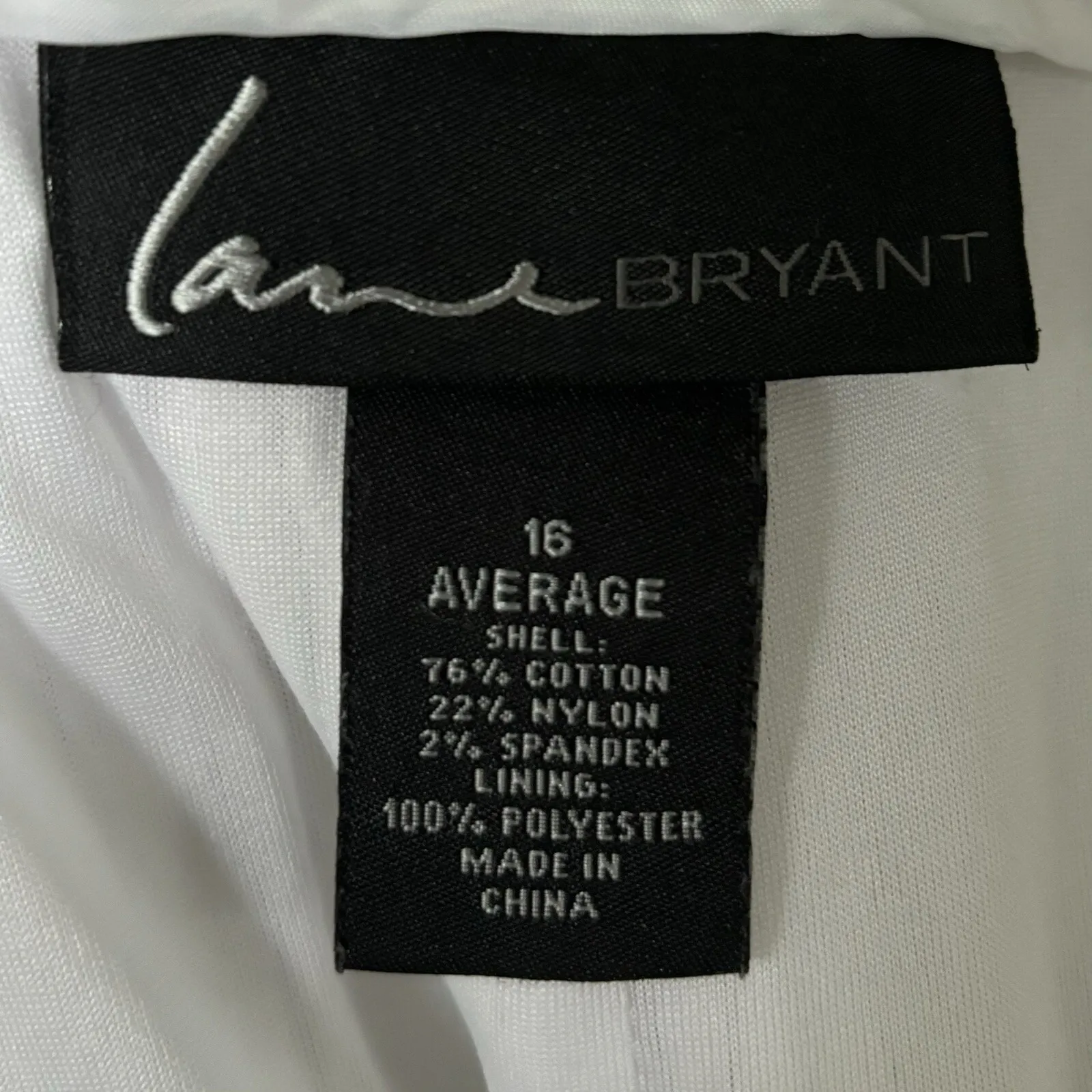 Lane Bryant White Pinstripe Wide Leg Lined Women's Pants Trousers Size‎ 16 - Image 6