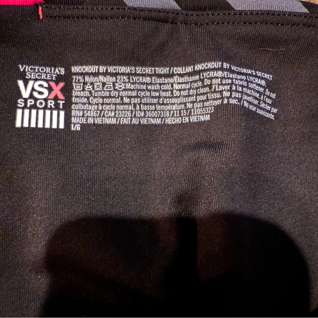 Victoria Secret‎ Sport Knockout Multicolor Printed High Rise Leggings Sz L NEW - Image 5