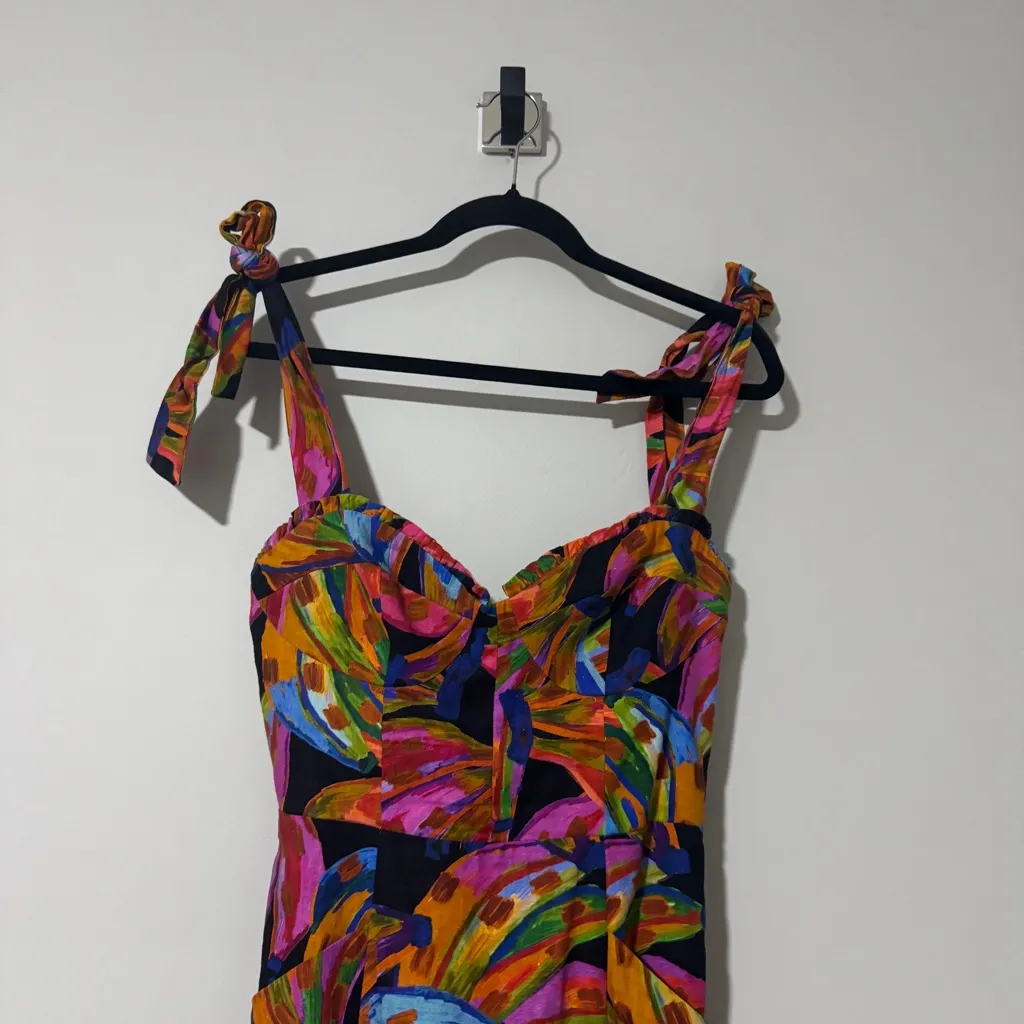 Farm Rio Rainbow Bananas Mini Dress Size Small
NWOT - Image 4