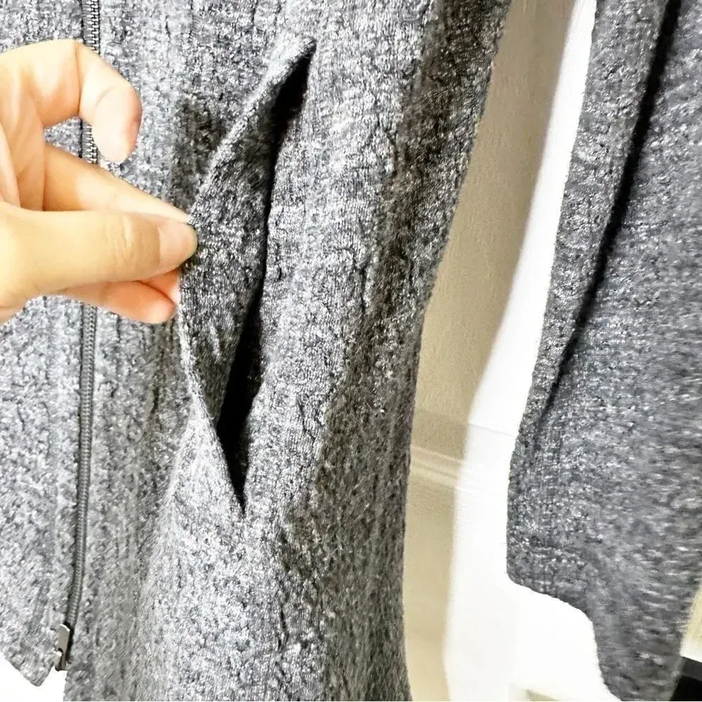 EILEEN FISHER Terrazzo Stretch Ripple Tunic Length Full Zip Jacket Size‎ XS - Image 6