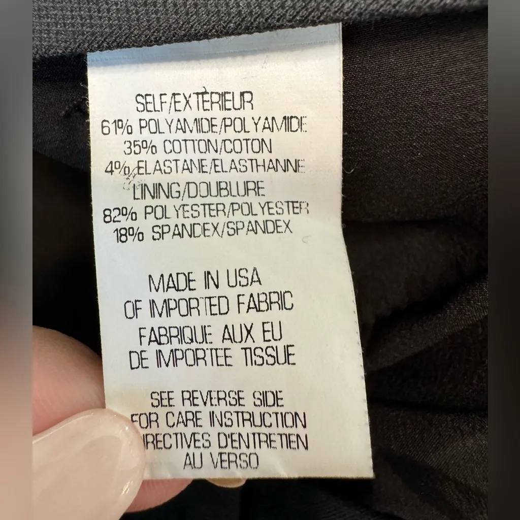 Theory Sprinza Tribute Women’s Black Dress Pants Trousers Wide Leg Cropped sz 8 - Image 7