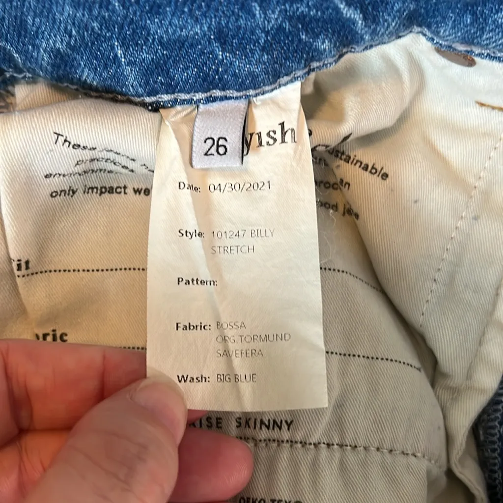 Boyish The Billy High Rise Skinny Jean Size 26 - Image 5