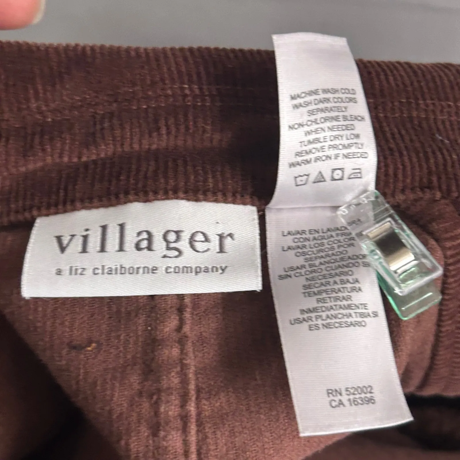 Villager Liz Claiborne Corduroy Blazer Jacket Brown 10 - Image 11